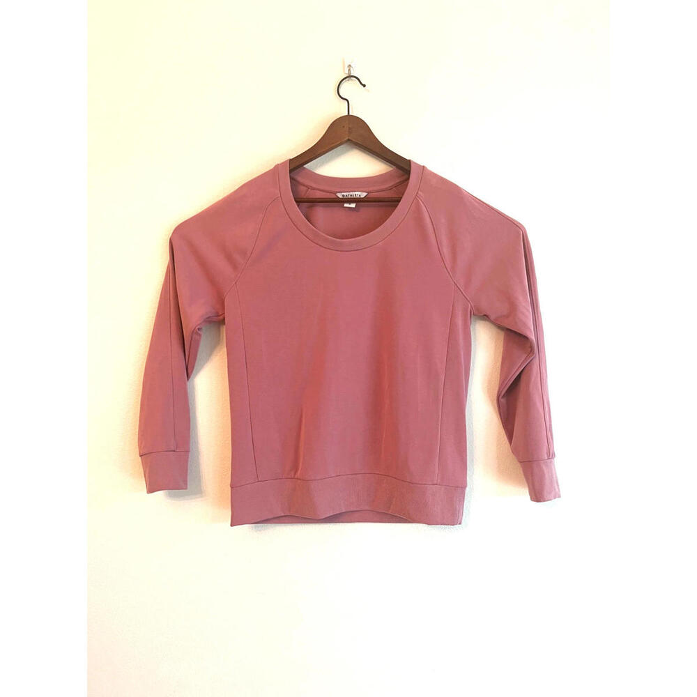 Athleta Lightweight Sweatshirt - Mauve/Dusty Pink Size M EUC